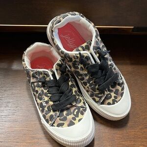 Jellypop Leopard Print Sneakers with Black Laces